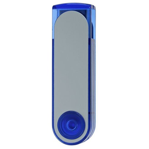 USB-Stick SWING II 64GB , Promo Effects MB , blau / transparent MB , 65 GB , Kunststoff/Aluminium MB , 3 - 10 MB/s MB , 5,90cm x 1,10cm x 1,65cm (Länge x Höhe x Breite), Bild 1