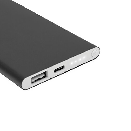 Powerbank ENDURANCE EVOLUTION , schwarz, Aluminium / Kunststoff, 11,00cm x 1,00cm x 6,80cm (Länge x Höhe x Breite), Bild 6