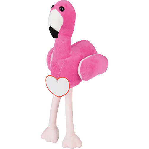Plüsch-Flamingo LUISA , pink, schwarz, weiss, Polyester, 32,00cm (Länge), Bild 2