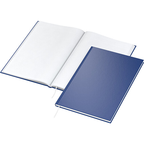 Notizbuch Note-Book Bestseller A4, Matt-dunkelblau , dunkelblau, Hochweißes Schreibpapier 90 g/m², 29,70cm x 21,00cm (Länge x Breite), Bild 2