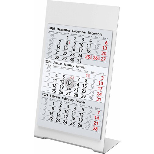 Calendario da tavolo Desktop 3 Color Bestseller, 2 anni, bianco, Immagine 2