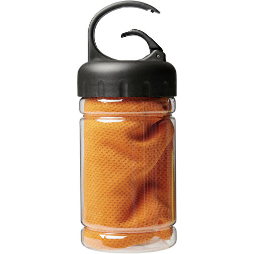 Remy Kühlhandtuch In PET-Behälter , orange, PET Kunststoff, 16,50cm (Höhe), Bild 1