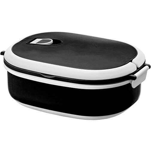 Spiga Lunchbox 750 Ml , schwarz / weiß, PP Kunststoff, Thermoplastischer Gummi Kunststoff, 20,00cm x 8,00cm x 14,70cm (Länge x Höhe x Breite), Bild 1