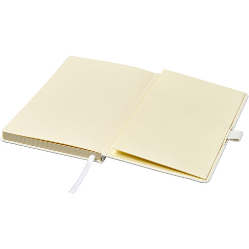 Nova A5 Gebundenes Notizbuch , weiß, Lederimitat Papier, 21,50cm x 1,60cm x 14,20cm (Länge x Höhe x Breite), Bild 4