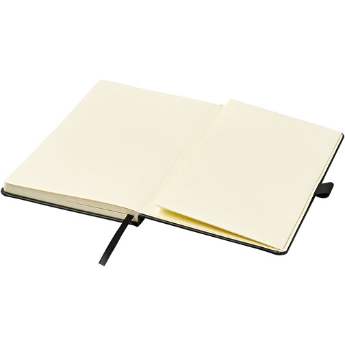 Nova A5 Gebundenes Notizbuch , schwarz, Lederimitat Papier, 21,50cm x 1,60cm x 14,20cm (Länge x Höhe x Breite), Bild 4