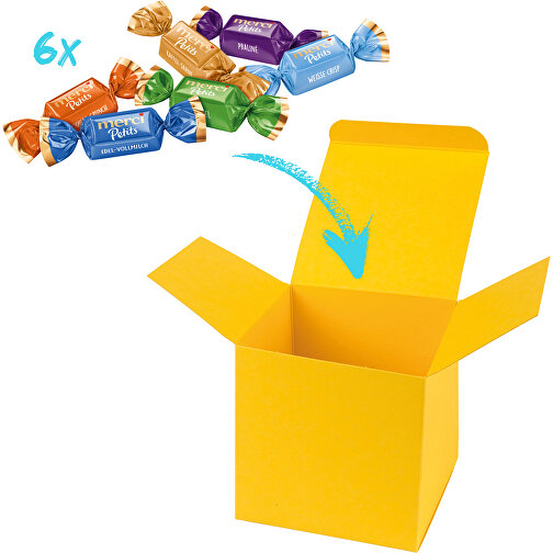 Color Merci Mini-Box - Gelb , Storck, gelb, Pappe, 5,50cm x 5,50cm x 5,50cm (Länge x Höhe x Breite), Bild 1