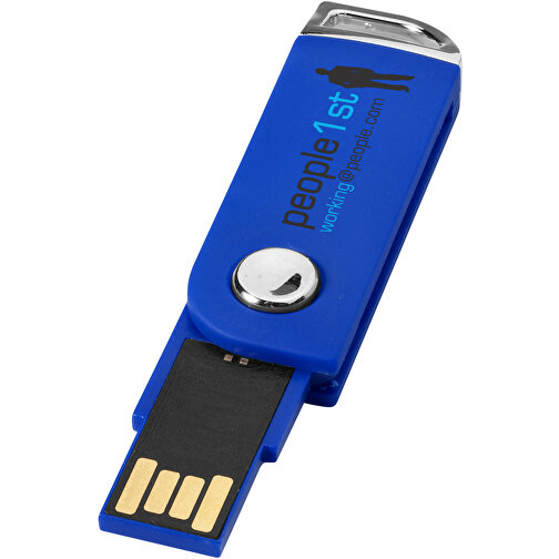 Swivel Rectangular USB-Stick , blau MB , 32 GB , Kunststoff MB , 5,40cm x 1,70cm x 0,70cm (Länge x Höhe x Breite), Bild 2