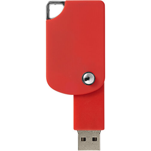 Swivel Square USB-Stick , rot MB , 4 GB , Kunststoff MB , 5,00cm x 3,10cm x 1,00cm (Länge x Höhe x Breite), Bild 3