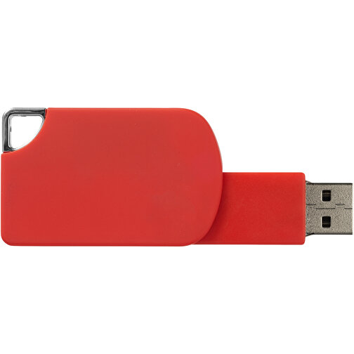 Swivel Square USB-Stick , rot MB , 2 GB , Kunststoff MB , 5,00cm x 3,10cm x 1,00cm (Länge x Höhe x Breite), Bild 4
