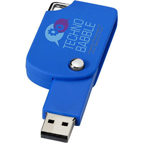 Swivel Square USB-Stick , blau MB , 32 GB , Kunststoff MB , 5,00cm x 3,10cm x 1,00cm (Länge x Höhe x Breite), Bild 2