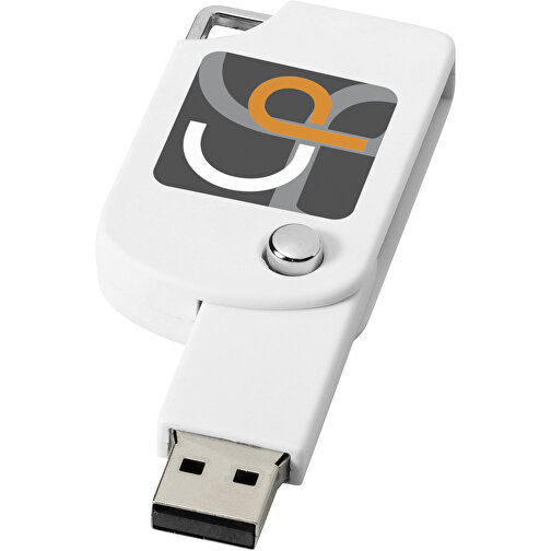 Swivel Square USB-Stick , weiss MB , 32 GB , Kunststoff MB , 5,00cm x 3,10cm x 1,00cm (Länge x Höhe x Breite), Bild 2