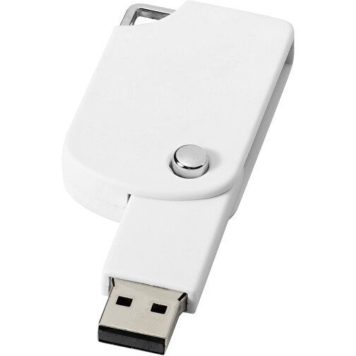 Swivel Square USB-Stick , weiss MB , 4 GB , Kunststoff MB , 5,00cm x 3,10cm x 1,00cm (Länge x Höhe x Breite), Bild 1