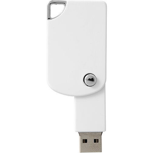 Swivel Square USB-Stick , weiß MB , 4 GB , Kunststoff MB , 5,00cm x 3,10cm x 1,00cm (Länge x Höhe x Breite), Bild 3
