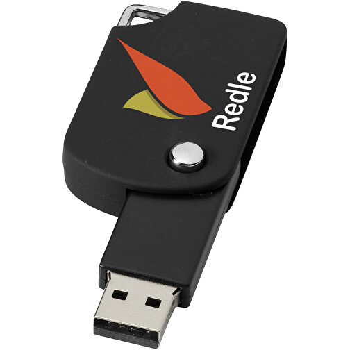 Swivel Square USB-Stick , schwarz MB , 16 GB , Kunststoff MB , 5,00cm x 3,10cm x 1,00cm (Länge x Höhe x Breite), Bild 2