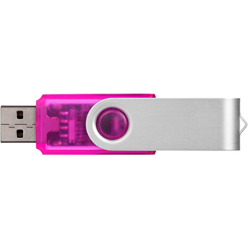 Rotate Transculent USB-Stick , rosa MB , 8 GB , Kunststoff, Aluminium MB , 5,80cm x 1,90cm x 1,00cm (Länge x Höhe x Breite), Bild 4