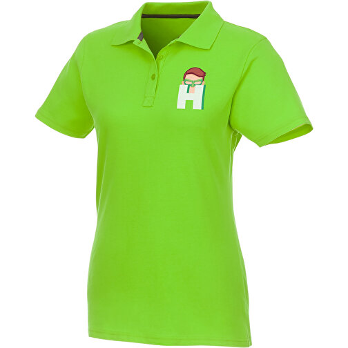 Helios Poloshirt Für Damen , apfelgrün, Piqué Strick 100% BCI Baumwolle, 180 g/m2, XXL, , Bild 2