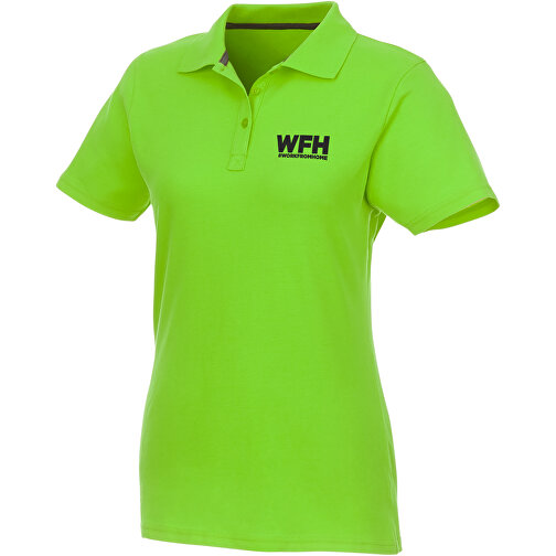 Helios Poloshirt Für Damen , apfelgrün, Piqué Strick 100% BCI Baumwolle, 180 g/m2, XL, , Bild 3