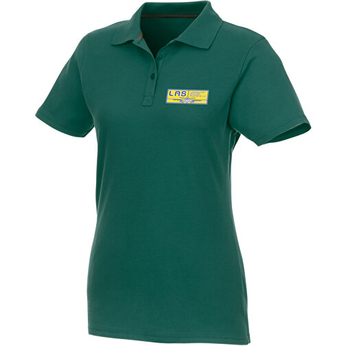 Helios Poloshirt Für Damen , waldgrün, Piqué Strick 100% BCI Baumwolle, 180 g/m2, L, , Bild 2