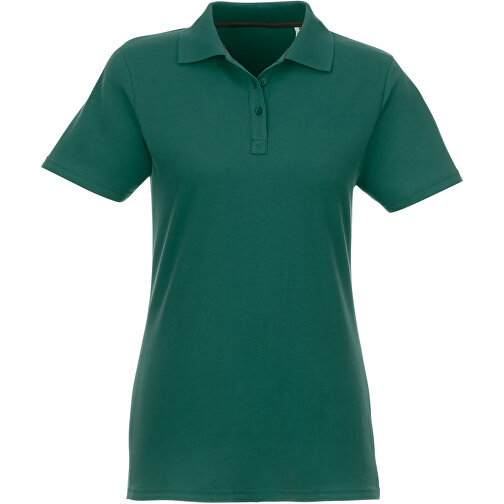 Helios Poloshirt Für Damen , waldgrün, Piqué Strick 100% BCI Baumwolle, 180 g/m2, L, , Bild 3