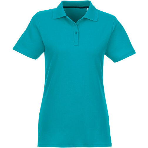 Helios Poloshirt Für Damen , aquablau, Piqué Strick 100% BCI Baumwolle, 180 g/m2, M, , Bild 3