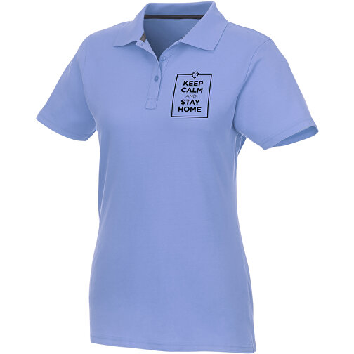 Helios Poloshirt Für Damen , hellblau, Piqué Strick 100% BCI Baumwolle, 180 g/m2, L, , Bild 3