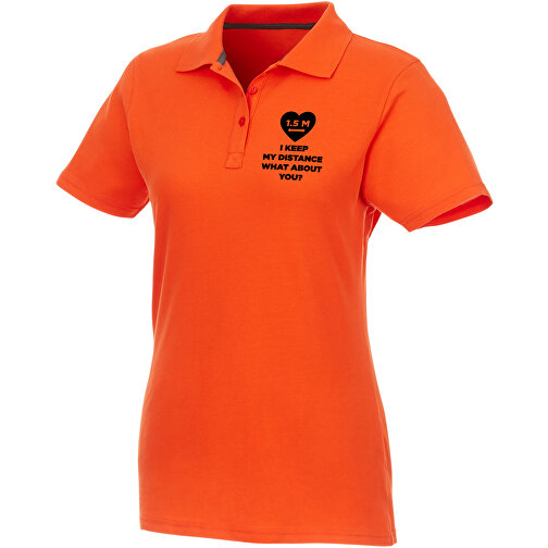 Helios Poloshirt Für Damen , orange, Piqué Strick 100% BCI Baumwolle, 180 g/m2, L, , Bild 3