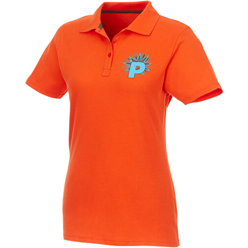 Helios Poloshirt Für Damen , orange, Piqué Strick 100% BCI Baumwolle, 180 g/m2, S, , Bild 2