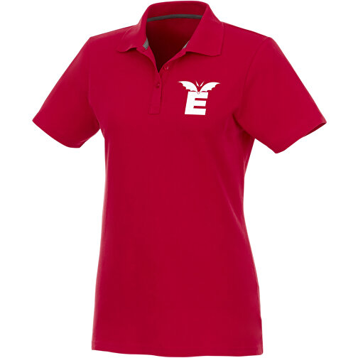 Helios Poloshirt Für Damen , rot, Piqué Strick 100% BCI Baumwolle, 180 g/m2, L, , Bild 2