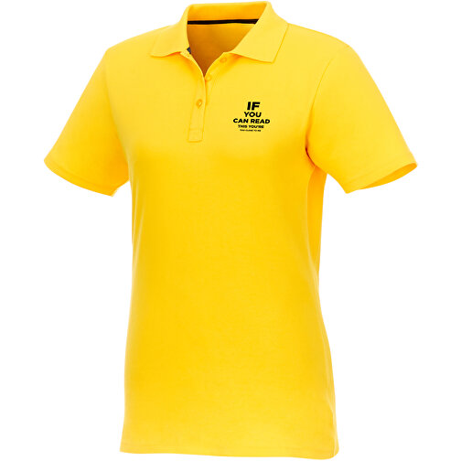 Helios Poloshirt Für Damen , gelb, Piqué Strick 100% BCI Baumwolle, 180 g/m2, XS, , Bild 3