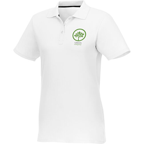 Helios Poloshirt Für Damen , weiß, Piqué Strick 100% BCI Baumwolle, 180 g/m2, XL, , Bild 2