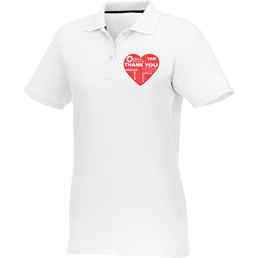 Helios Poloshirt Für Damen , weiß, Piqué Strick 100% BCI Baumwolle, 180 g/m2, XL, , Bild 3