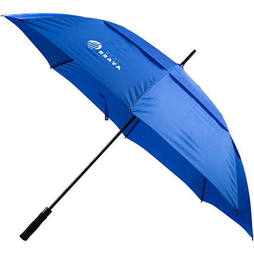 Golfregenschirm , blau, Polyester/Glaswolle, 110,00cm x 145,00cm (Länge x Breite), Bild 1