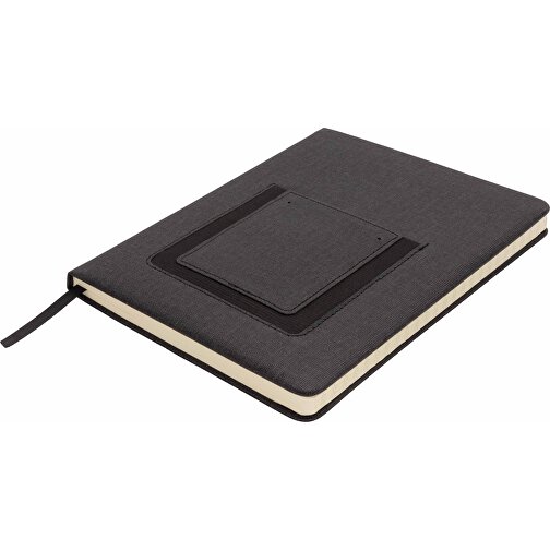 Deluxe A5 Notizbuch Mit Telefontasche, Schwarz , schwarz, Papier, 21,00cm x 2,00cm (Länge x Höhe), Bild 4