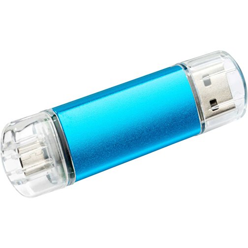 USB-Stick ALU SMART 2.0 64GB , Promo Effects MB , blau MB , 65 GB , Aluminium MB , 3 - 10 MB/s MB , 3,80cm x 1,75cm (Länge x Breite), Bild 1
