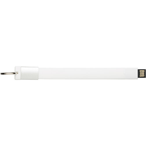 USB-Stick Schlaufe 2.0 64GB , Promo Effects MB , weiß MB , 65 GB , Kunststoff MB , 3 - 10 MB/s MB , 12,10cm x 1,65cm (Länge x Breite), Bild 2