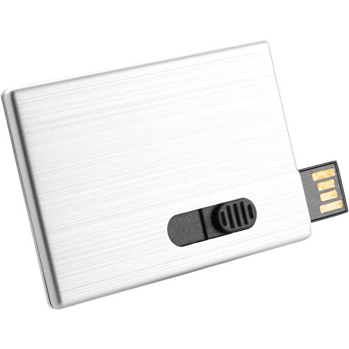 USB-Stick ALUCARD 2.0 64GB , Promo Effects MB , weiss MB , 65 GB , Aluminium MB , 3 - 10 MB/s MB , 7,50cm x 0,40cm x 4,70cm (Länge x Höhe x Breite), Bild 2