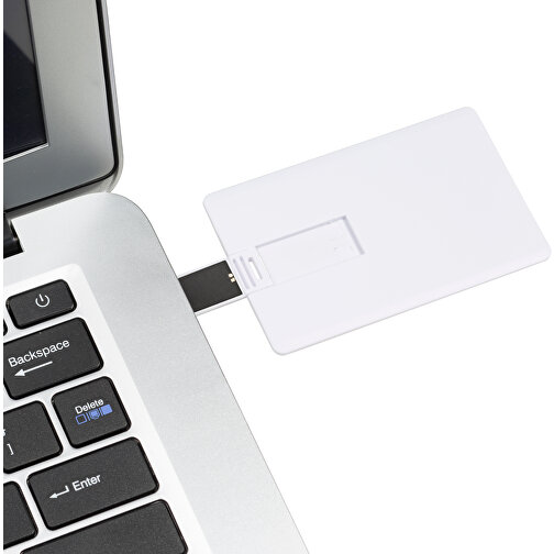 USB-Stick CARD Push 64GB , Promo Effects MB , weiss MB , 65 GB , Kunststoff MB , 3 - 10 MB/s MB , 8,40cm x 0,20cm x 5,20cm (Länge x Höhe x Breite), Bild 3