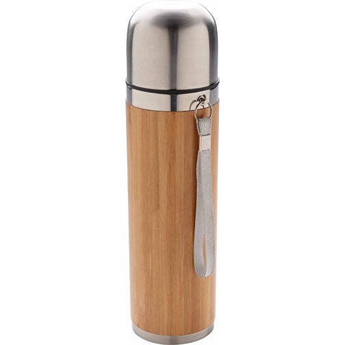 Auslaufsichere Bambus-Vakuumflasche, Braun , braun, Bambus, 24,30cm (Höhe), Bild 1