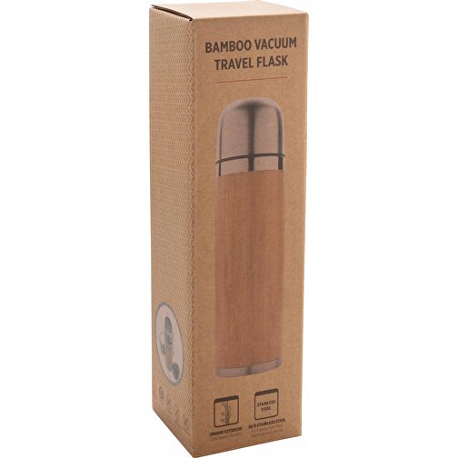Auslaufsichere Bambus-Vakuumflasche, Braun , braun, Bambus, 24,30cm (Höhe), Bild 9