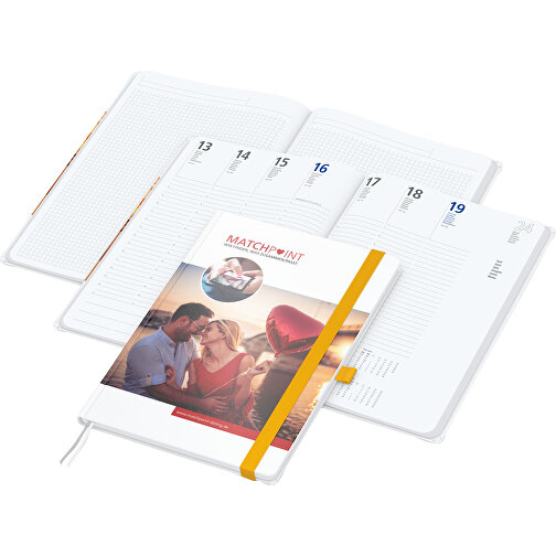 Kalendarz ksiazkowy Match-Hybrid A4 Bestseller, matowy, zólty, Obraz 1