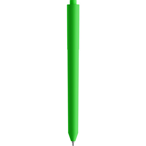 Pigra P03 Soft Touch Push Kugelschreiber , grün, ABS-Kunststoff, 14,00cm x 1,30cm (Länge x Breite), Bild 2