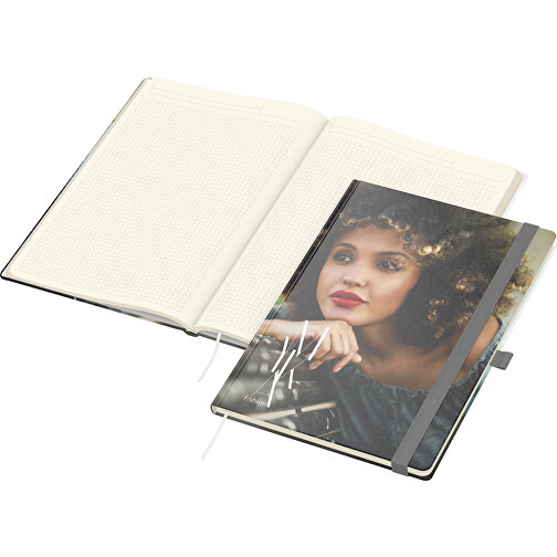 Notatnik Match-Book Cream A4 Bestseller, matowy, srebrno-szary, Obraz 1
