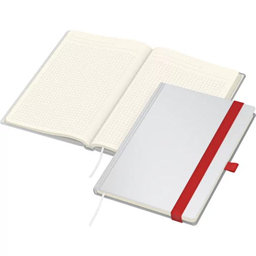 Notebook Match-Book White A4 Bestseller, matowy, czerwony, Obraz 2