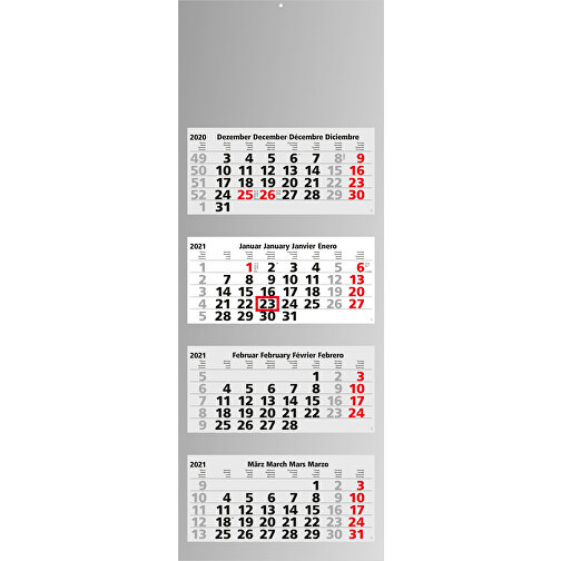4-Monats-Kalender Quadro Light 4 Bestseller, Deutsch , hellgrau, rot, 90,00cm x 33,00cm (Länge x Breite), Bild 2