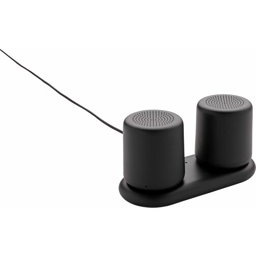 Doppelter Induktionslautsprecher, Schwarz , schwarz, ABS, 11,50cm x 6,30cm (Länge x Höhe), Bild 1