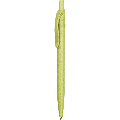 Kugelschreiber Sao Paulo , Promo Effects, grün, Weizenstroh, Kunststoff, 13,90cm (Länge), Bild 1