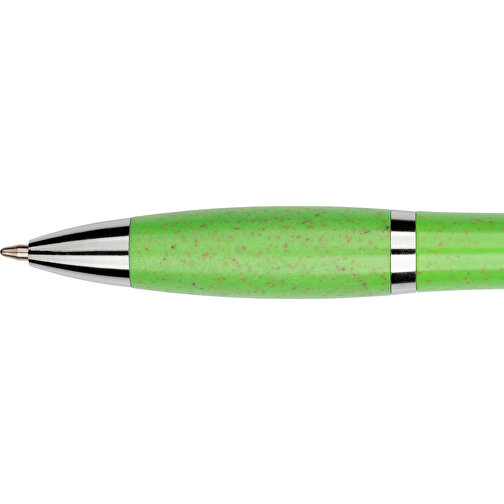 Kugelschreiber Shanghai , Promo Effects, grün, Weizenstroh, Kunststoff, Metall, 14,00cm (Länge), Bild 9