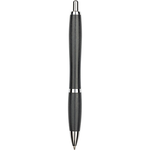 Kugelschreiber Shanghai , Promo Effects, schwarz, Weizenstroh, Kunststoff, Metall, 14,00cm (Länge), Bild 3