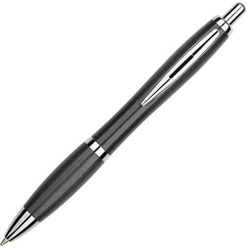 Kugelschreiber Shanghai , Promo Effects, schwarz, Weizenstroh, Kunststoff, Metall, 14,00cm (Länge), Bild 5