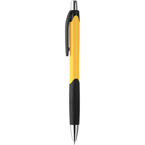 CARIBE. Kugelschreiber Aus ABS Mit Gummigriff , gelb, ABS Kunststoff, , Bild 1